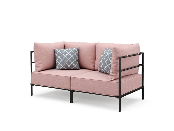 Sofa ETHAN 2-Sitzer rosa