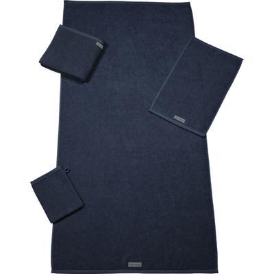 Saunatuch ROSS "SELECTION", blau (nachtblau), B:80cm L:200cm, Frottier, Obermaterial: 100% Baumwolle, Handtücher, Aus Bio-Baumwolle