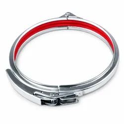 Spannschelle mit Hebelverschluss und Dichtung rot - 350 mm