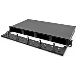 Delock 48,30cm (19") LWL HD (High Density) Patchpanel 1 HE schwarz, Server Zubehör, Schwarz