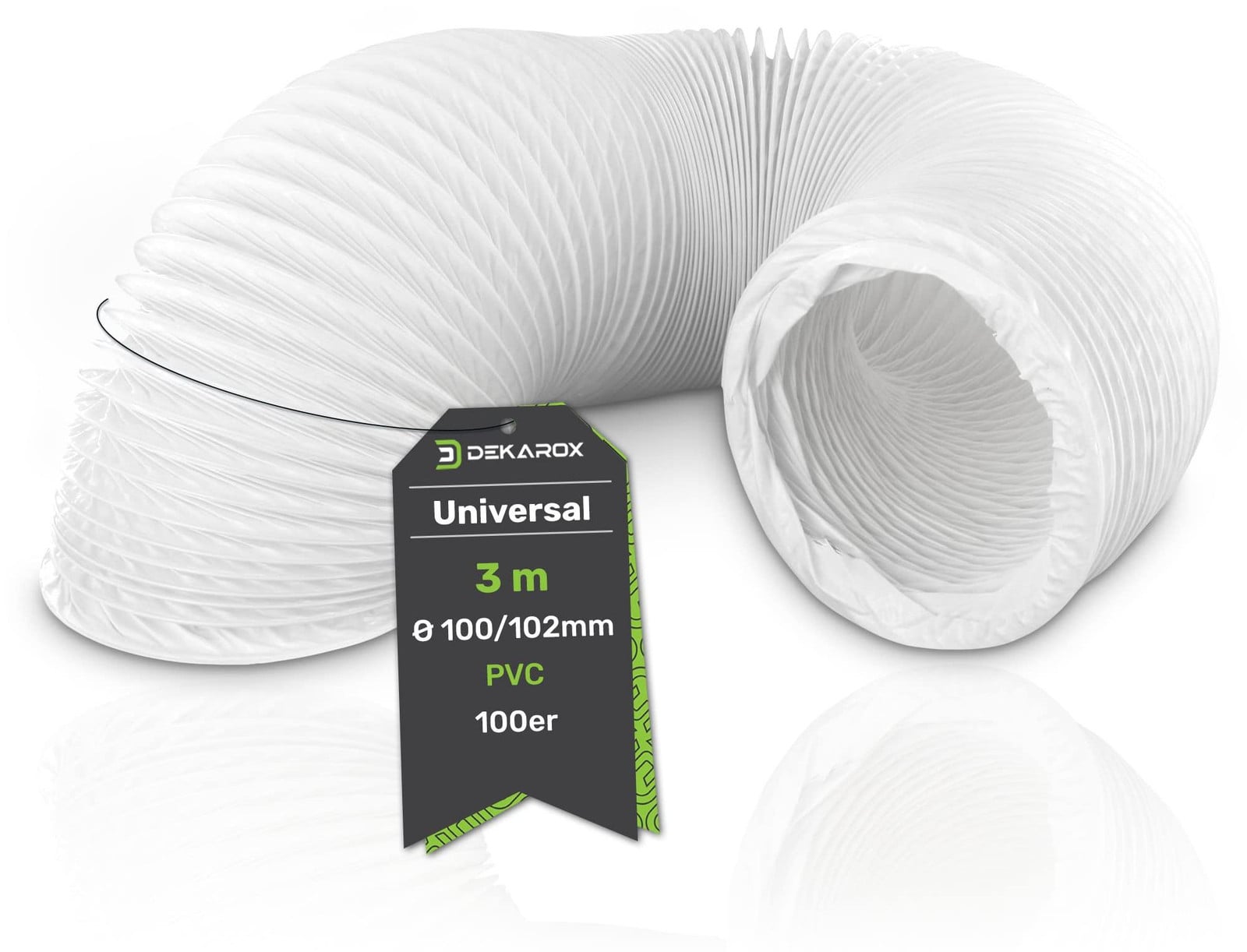 Lustrens Flexibele PVC Afvoerslang 100/102 mm, 3 m