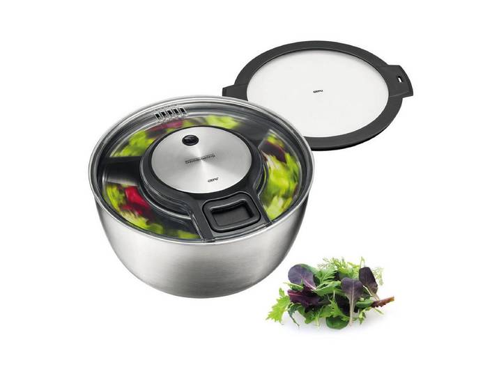 GEFU Salatschleuder Salatschleuder SPEEDWING® Edelstahl Mit Deckel Gro