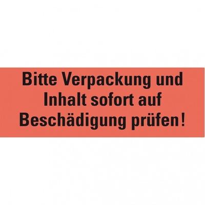 Dreifke® Hinweisetikett Bitte Verpackung..., leuchtrot, Haftpapier, perm., 147x50mm, 250/RO