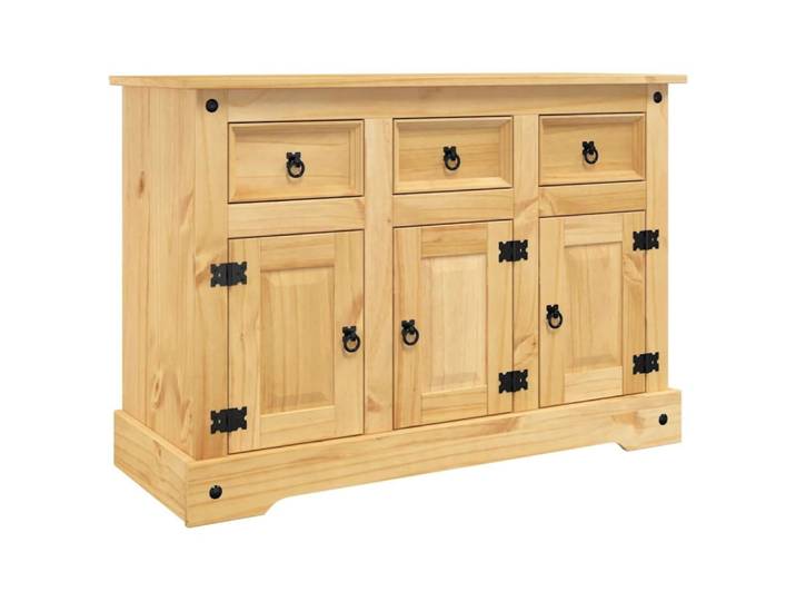 Bahut commode armoire bois marron 112 x 43 x 78 cm