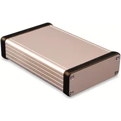 Hammond Aluminium-Gehäuse 1455J1201, Extrudiertes Aluminium, IP54, 120x78x27 mm (Gehäuse), Elektronikzubehör + Gehäuse, Silber