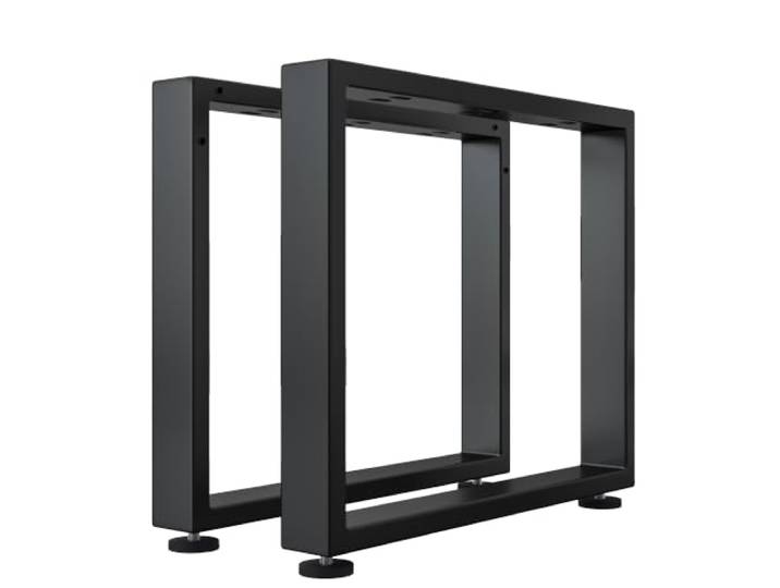 GGMMÖBEL 2er-Set Morena Tisch Kufe Schwarz B78xH73cm U Tischgestell, Kufe Schwarz