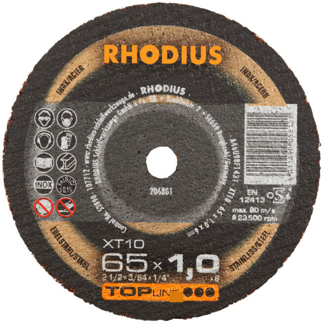 Mini-disque de tronçonnage extra-fin Rhodius XT10 MINI (206801)
