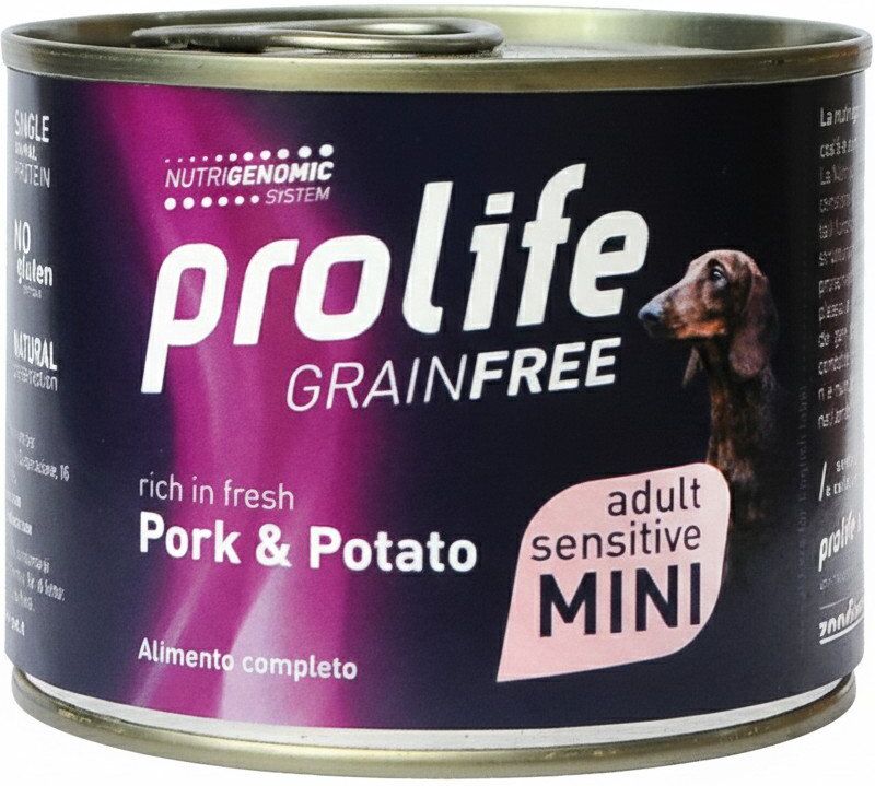 Prolife Umido Cane Grain Free Maiale e Patate Mini 200 g