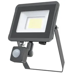 RADIUM LED Flutlichtstrahler STAR 3000 PIR SENSOR, IP65 IK06, Alu schwarz / Strukturglas, 100cm Kabel + Ventil RAFLLA5087