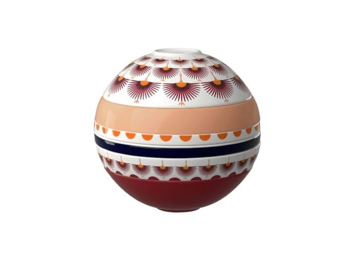 Villeroy & Boch - La Boule Kyoto Dinner-Set 7 teilig Bunt, Spülmaschinenfest, Mikrowellensicher, Dinner-Set Modern mit Tellern und Schalen, Tafelservice, Deko, Geschirr Keramik, Premium Porzellan