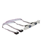 Delock Serielles Bedienfeld 9-poliger serieller Kopf W bis DB-9 M (89268)