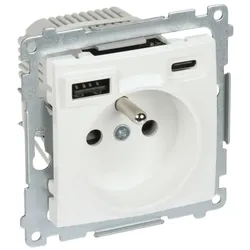 Kontakt, Steckdose, Einzeldose mit USB DGZ1ZUSB2CA.01/11-SIMON54