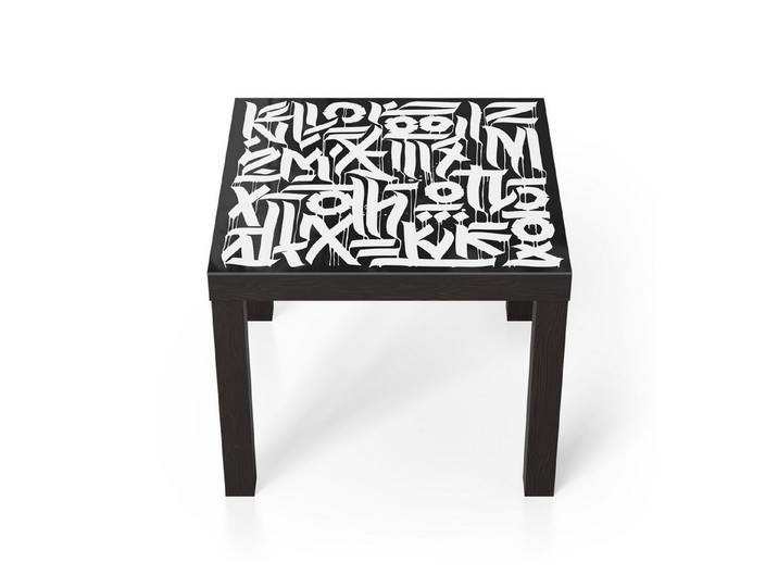 DEQORI Couchtisch 'Urbane Schriftkunst', Glas Beistelltisch Glastisch modern