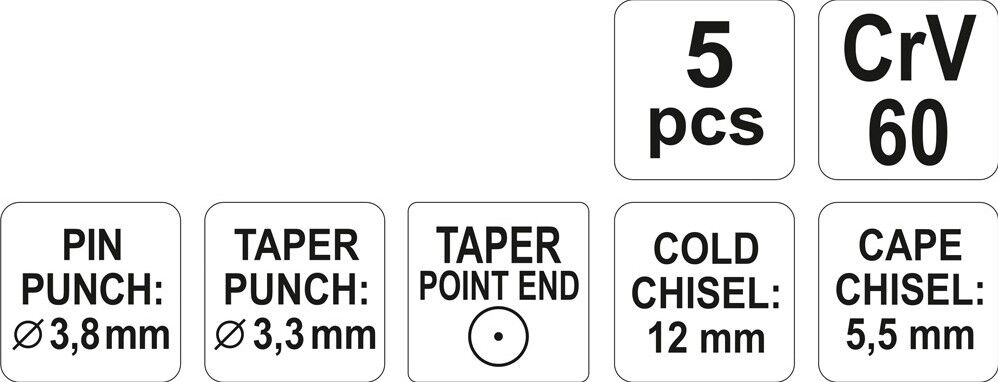 YATO YT-4695 Chisel Set
