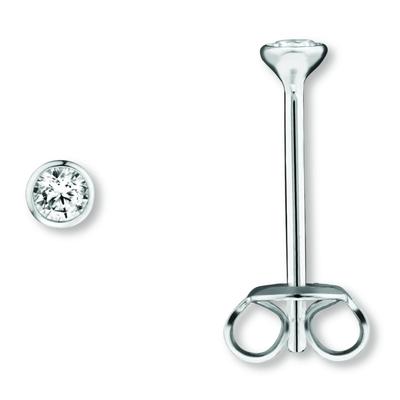 Paar Ohrstecker ONE ELEMENT "Zirkonia Zarge Ohrringe Ohrstecker aus 925 Silber", silber, Ohrringe, Damen, Damen, Silber 925 (Sterlingsilber), Zurückhaltend & edel – passt zu eleganten wie lässigen Looks