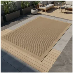 Teppich Outdoor KASBERG in Schwarz, im Vintage-Stil, aus Polypropylen, 80 x 150 cm
