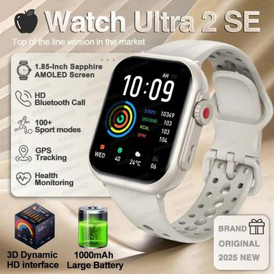 Uplifted Finds Ultra 2 Series Smart Watch   1000mAh Battery & GPS   Executive AMOLED Bluetooth Call Sport System silver
