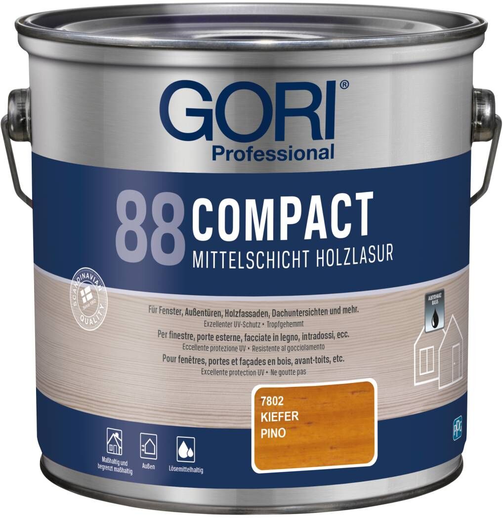 PPG Coatings GORI Professional 88 COMPACT, Mittelschicht-Holzlasur, kiefer, 2,5 l