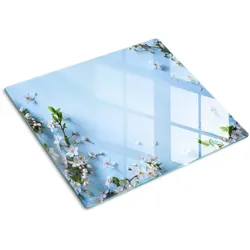 GLASPLATTE 60x52 cm Kirschblüten