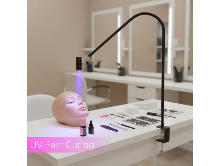 Lampe LED UV d'arrimage 6W, sèche-extension de cils à puissance réglable avec pédale, colle Gel UV à séchage rapide pour Salons de beauté
