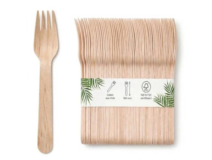 DeinPack 4000 Holzgabeln 16 cm Birkenholz biologisch abbaubar Einwegbesteck 4000 Stück, biologisch abbaubar, Nachhaltiges Besteck, Einwegbesteck, Holzbesteck