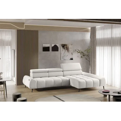 Ecksofa Mavel Stoff Grau Taupe