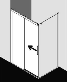 Kermi NID2L12318VAK Gleittür Nica D2L 1230x
