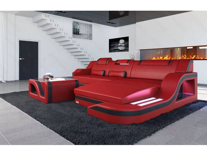 Ecksofa Palermo L-Form in Leder