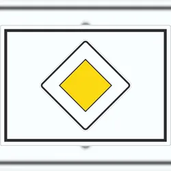 HB-Druck Vorfahrtstraße Symbol Aufkleber A4 (210x297mm)