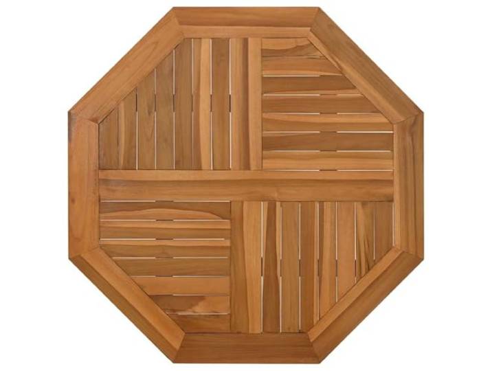 GHVBNMF Tischplatte Massivholz Teak Achteckig 80x80 cm Outdoor Rustikale achteckige Holzplatte aus Teakholz mit Sonnenschirmloch fuer Untergestelle im Garten und Terrasse.