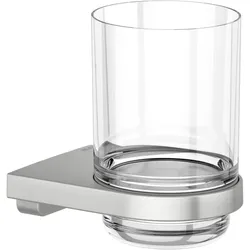 KEUCO Moll Glashalter 12750219000 mit Echtkristall-Glas, Edelstahl-finish