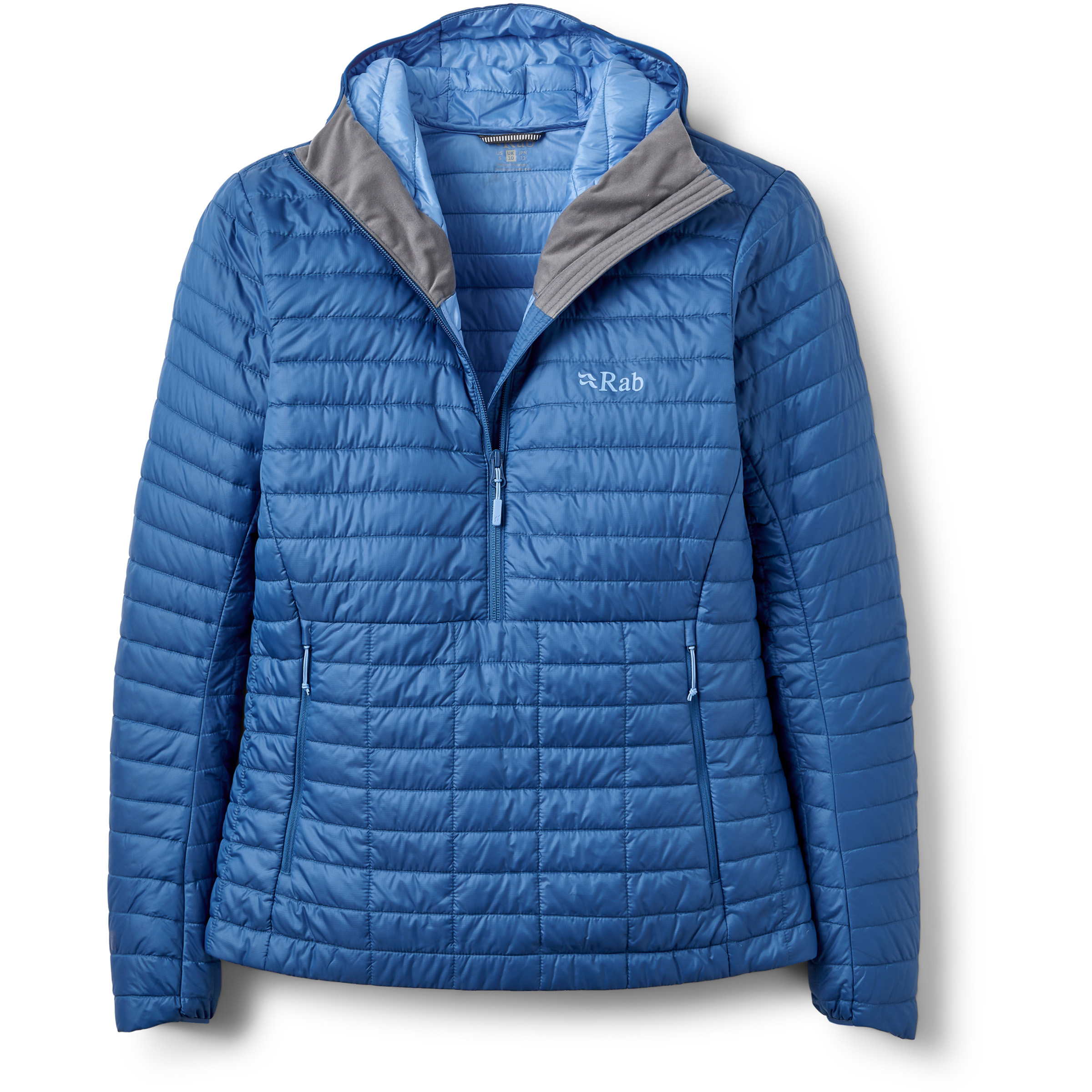 Rab Microlighter Hoody Damen Isolationsjacke blau Größe M Camping Windabweisend Wasserabweisend