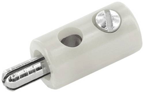 Econ connect HOS25WS Miniatur-Rundsteckverbinder Stecker, gerade Stift-Ø: 2.5mm Weiß Bulk