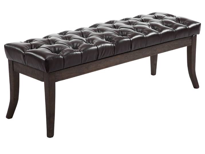 TPFLiving Sitzbank Romeo Kunstleder antik-dunkel 150 - braun Stück