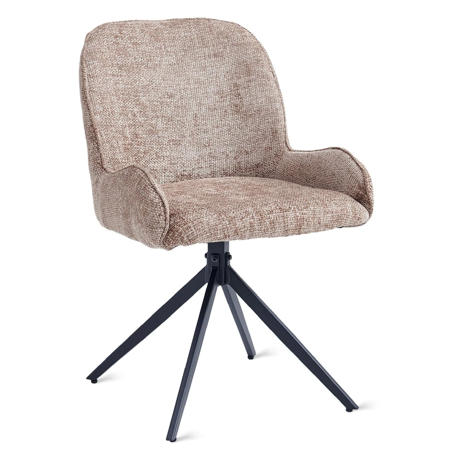 Set van 2 Nest of Nora Olli Gestoffeerde Eetkamerstoelen - Taupe