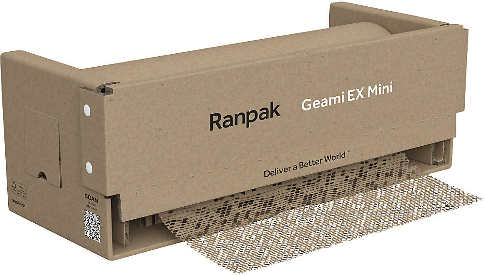 kaiserkraft Papierpolster Geami EX Mini, Spenderbox, Länge 268 m, 80 g/m², braun, ab 2 Stk