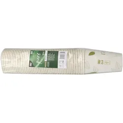 PAPSTAR 50 Trinkbecher, Pappe "pure" 0,3 l Ø 8 cm · 11,7 cm "ZERO"