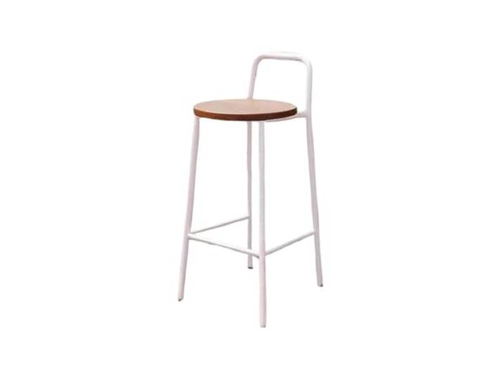 Höhenhocker Samt-Sitzfläche, Barhocker, Hochstuhl mit Rückenlehne(Groß)