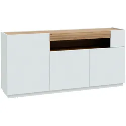 Sideboard FORTE "Lewisville", grau (secret grau, valencia eiche), B:179,4cm H:85,6cm T:41cm, Holzwerkstoff, Sideboards, Sideboard