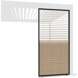 Weide Holzoptik Wand Für Pergola Drehbare Lamellen Aluminium 3 Maße1.23 Meter Holzoptik