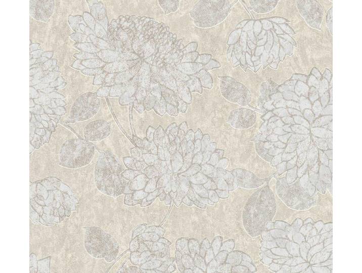 GROTE BLOEMEN BEHANG Botanisch - beige wit - A.S. Création Attractive 2
