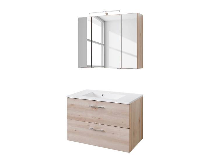 home24 Badkamerset 2-delig 80cm bruin/beukenhouten look