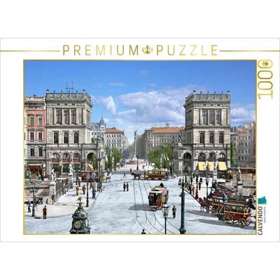 CALVENDO Puzzle Berlin - Blick auf den Belle-Alliance-Platz (heute Mehringplatz) um 1899-1905 | 1000 Teile Lege-Größe 64x48cm Foto-Puzzle für