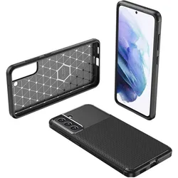 Screenguard Carbon Design (Samsung Galaxy S21 FE), Smartphone Hülle, Schwarz