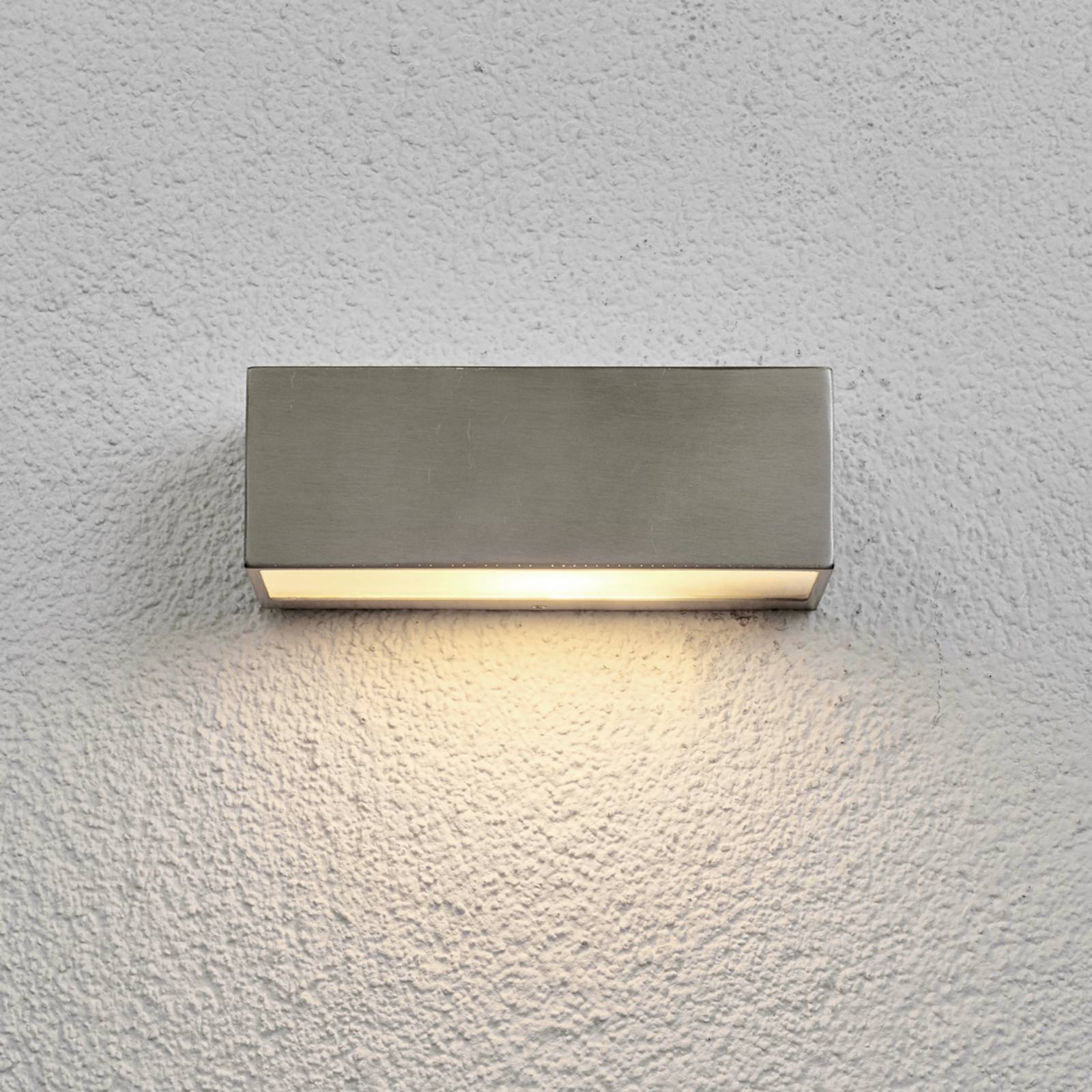 Outdoor Wall Light LEONORA Lindby, dimmable, Alu / grey / zinc, Stainless steel, Modern, Outdoor Wall Light