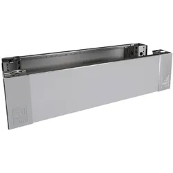 Rittal Sockel-Eckstück mit Sockel-Blenden, vorne und hinten Edelstahl, Serverschrank Zubehör, Grau