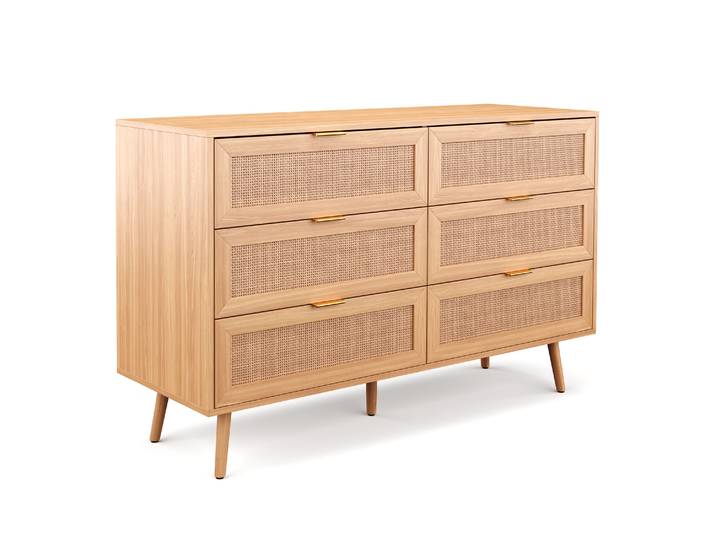 Kommode Holz ARNO 6 Schubladen 120 x 76 cm