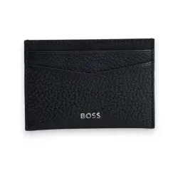 BOSS für Herren. 50529515 Kartenetui aus Leder New Crosstown schwarz (OSFA), Lässig