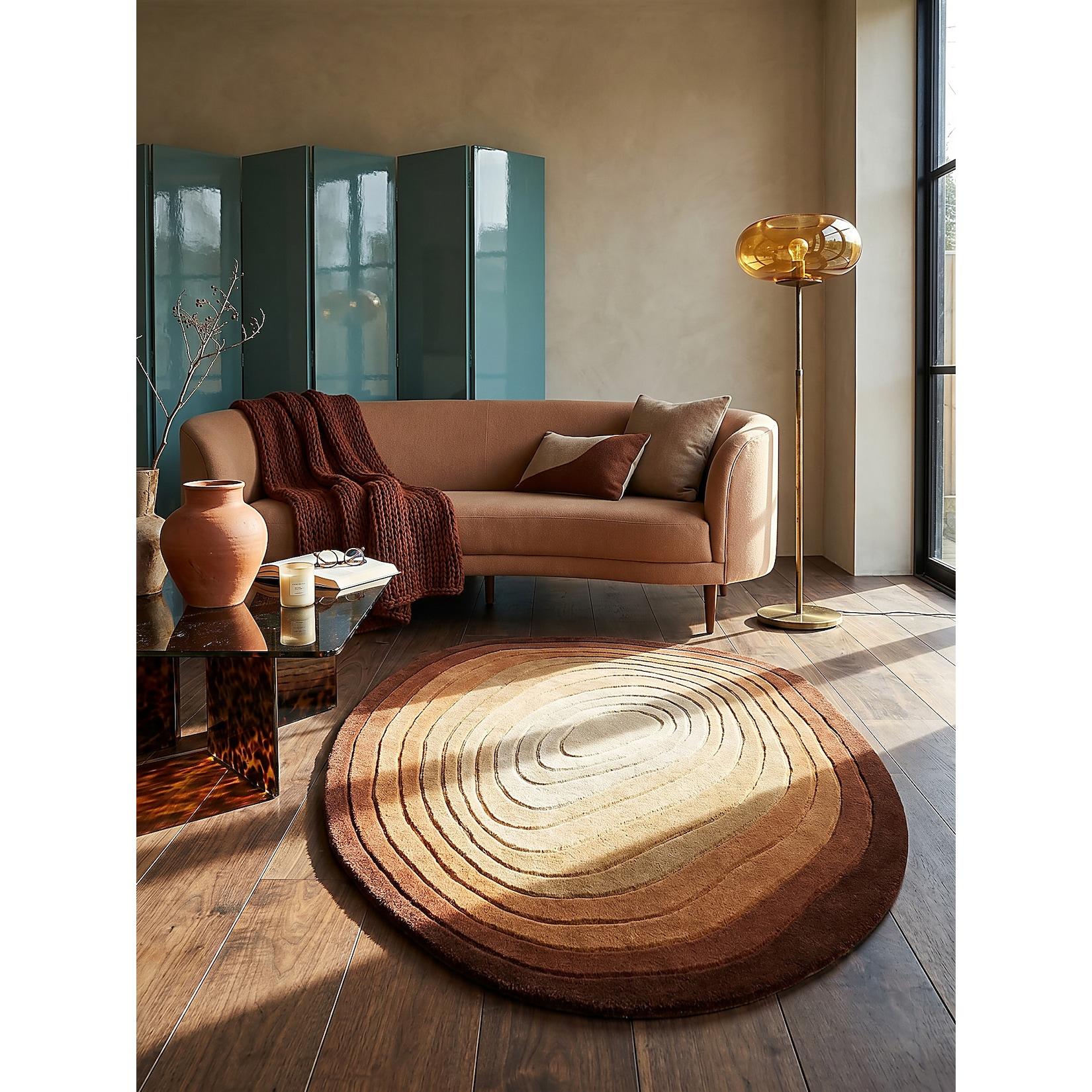 Wollteppich abstrakt Terrakotta 160 x 230 cm - PARRET Kadima Design