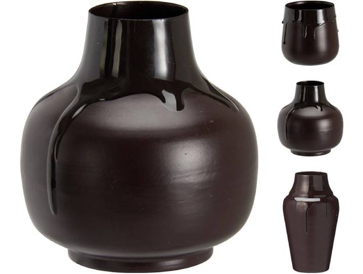 Vase ALIX 8x8x14cm schwarz